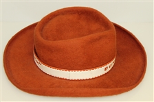 Don Cherry's Personal Burnt Orange 'Hook Em' Beaver 100 Texas Hatters Custom Hat