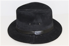Three Don Cherry Personal Kangol Leather Suede Black Golf Hats - Suede, Logo Side, & Logo Front
