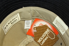 Three Don Cherry Personal Kangol Leather Suede Black Golf Hats - Suede, Logo Side, & Logo Front