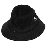 Three Don Cherry Personal Kangol Leather Suede Black Golf Hats - Suede, Logo Side, & Logo Front