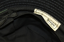 Three Don Cherry Personal Kangol Leather Suede Black Golf Hats - Suede, Logo Side, & Logo Front