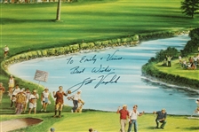 Butler National #18 Ltd Ed Print Signed by Scott Verplank with Facsimile Evans, Nicklaus, & Watson JSA ALOA