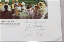 Butler National #18 Ltd Ed Print Signed by Scott Verplank with Facsimile Evans, Nicklaus, & Watson JSA ALOA