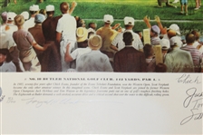 Butler National #18 Ltd Ed Print Signed by Scott Verplank with Facsimile Evans, Nicklaus, & Watson JSA ALOA