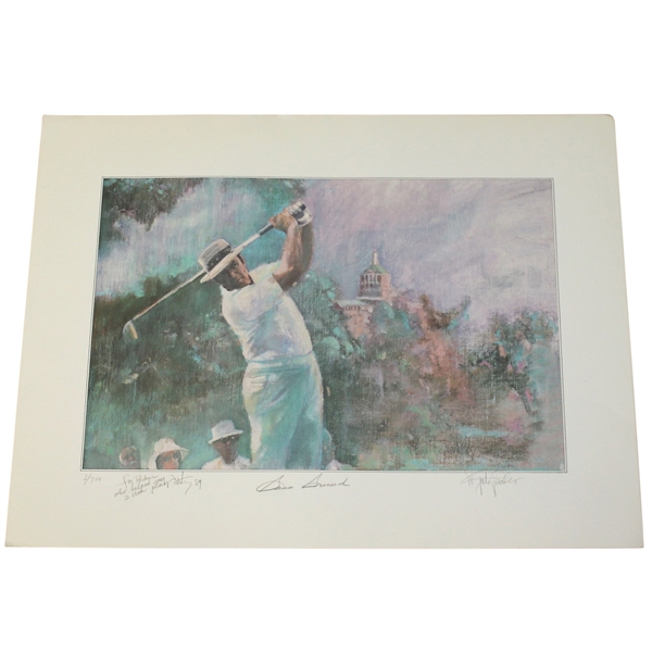 Sam Snead Signed Ltd Ed #3 Personalized Print - Also Signed by Artist Spitzmiller JSA ALOA