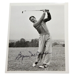 Byron Nelson Signed Black & White 4x6 Photo - Post Swing JSA ALOA