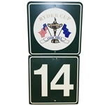 Ryder Cup 14th Hole Crossing Signs from Oak Hill