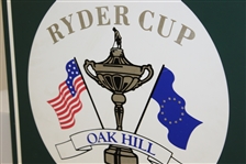 Ryder Cup 14th Hole Crossing Signs from Oak Hill