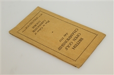 1937 British Open Golf Championship Plan in Colour of Carnoustie Course Pamphlet