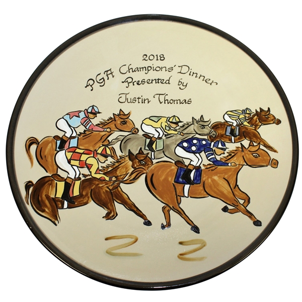 2018 PGA Champions Dinner Gift from Justin Thomas - Plate Given to Past Champions