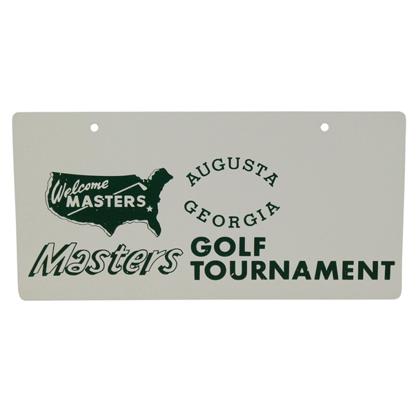 Classic Masters Golf Tournament Courtesy Welcome License Plate