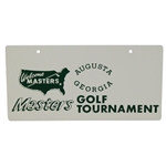 Classic Masters Golf Tournament Courtesy Welcome License Plate