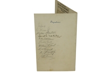 1929 Ryder Cup Teams Signed Luncheon Menu - Whitecraigs Golf Course - Hagen, Smith, others JSA ALOA