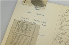 1929 Ryder Cup Teams Signed Luncheon Menu - Whitecraigs Golf Course - Hagen, Smith, others JSA ALOA