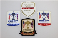 Teams Signed 1971 Ryder Cup Program with Four Badges/Crests/Shields JSA ALOA