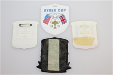 Teams Signed 1971 Ryder Cup Program with Four Badges/Crests/Shields JSA ALOA