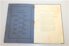 1929 Ryder Cup Bon Voyage Dinner Program Signed By Entire Team-PGA Star Joe Kirkwood Pers. Collection-JSA ALOA