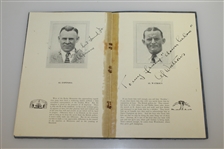 1929 Ryder Cup Bon Voyage Dinner Program Signed By Entire Team-PGA Star Joe Kirkwood Pers. Collection-JSA ALOA