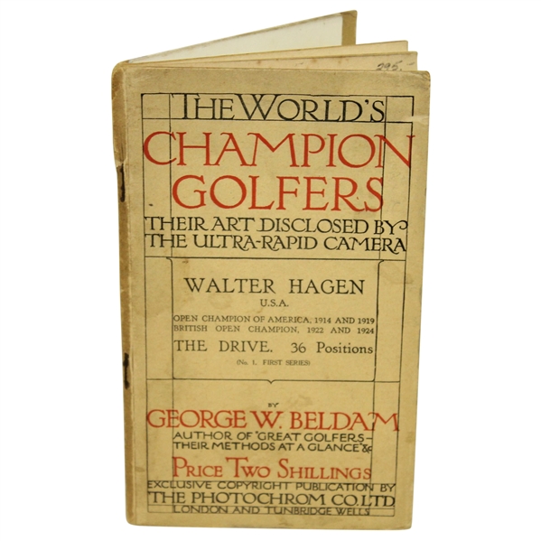 1924 George Beldam The Worlds Champion Golfers Brochure with Hagen Fold Out Swing Sequence