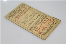 1924 George Beldam 'The World's Champion Golfers' Brochure with Hagen Fold Out Swing Sequence