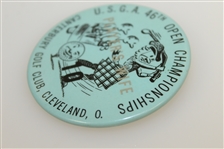 1946 US Open at Canterbury GC Player's Wife Badge - Lloyd Mangrum Winner