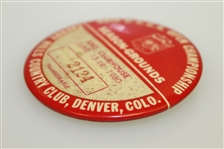 1960 US Open at Cherry Hills Season-Grounds & Clubhouse Badge #2124 - Arnold Palmer Winner