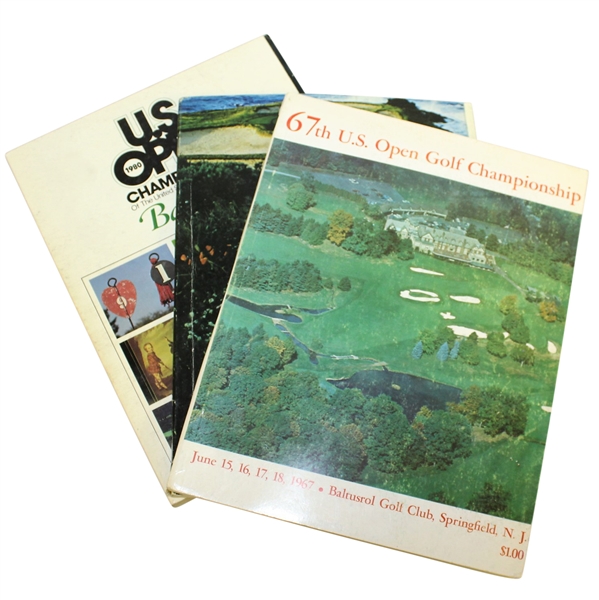 1967, 1972, & 1980 US Open Official Programs - Jack Nicklaus Victories