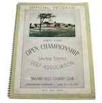 1937 US Open at Oakland Hills CC Official Program - Ralph Guldahl Winner