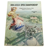 Ken Venturi Signed 1964 US Open at Congressional CC Program JSA ALOA