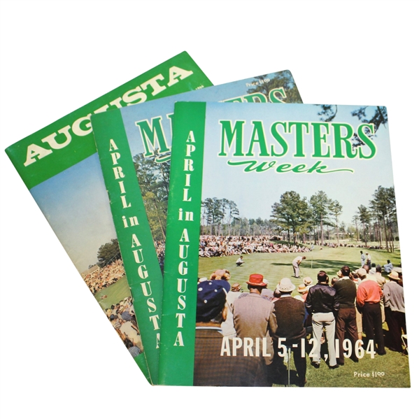 1964, 1965, & 1966 Masters Week April in Augusta Magazine Publications