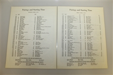 Complete Set of 1986 Thursday-Sunday Pairing Sheets with Spectator Guide