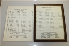 Complete Set of 1986 Thursday-Sunday Pairing Sheets with Spectator Guide