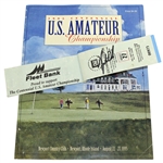 Tiger Woods Signed 1995 US Amateur Championships Ticket with Program JSA ALOA