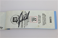 Tiger Woods Signed 1995 US Amateur Championships Ticket with Program JSA ALOA