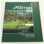 Tiger Woods Signed 1997 Masters Journal with Media Badge, Players Guide, & Media Guide JSA FULL #Z93120