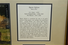 Byron Nelson Signed Cut in 50th Anniversary 11 in a Row Print Display - Framed JSA ALOA