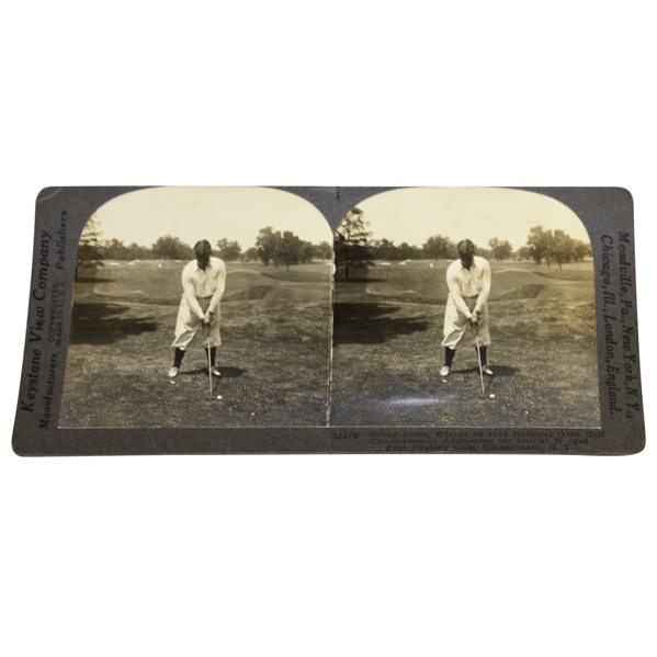 Bobby Jones 1920s Keystone View Company Stereo View Card