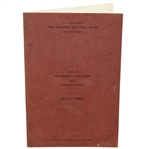 1905 Merion Cricket Club List of Members, Officers, & Committees Booklet