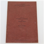 1905 Merion Cricket Club List of Members, Officers, & Committees Booklet