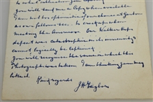 J.H. Taylor Signed & Handwritten 1913 British Open at Hoylake Photo Card JSA ALOA