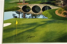Jack Nicklaus Signed 2007 The Masters 12th Green Poster JSA ALOA
