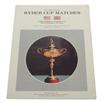 1975 Ryder Cup at Laurel Valley Program