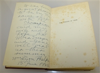'The Stream of Time' Book Inscribed to Gene Sarazen's Wife Mary