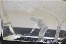 Laser Cut Plexi-Glass Golfer with Base - 1981