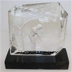 Laser Cut Plexi-Glass Golfer with Base - 1981
