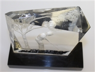 Laser Cut Plexi-Glass Golfer with Base - 1981