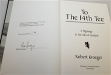 Ltd Ed 'To the 14th Tee' Signed by Author Robert Kroeger - Leather Bound with Slipcase