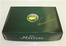 Arnold Palmer Signed 2010 Masters Logo Golf Ball Box with Sleeves JSA ALOA