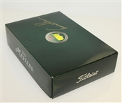 Arnold Palmer Signed 2010 Masters Logo Golf Ball Box with Sleeves JSA ALOA