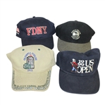 Four Golf Hats - 1999 US Open, Pebble Beach, Olympia Fields, and FDNY